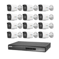 Hikvision 12 Kameralı 4 Mp ColorVu İp Güvenlik Kamera Seti DS-2CD1047G2H-LIUF (Dahili Mikrofonlu)