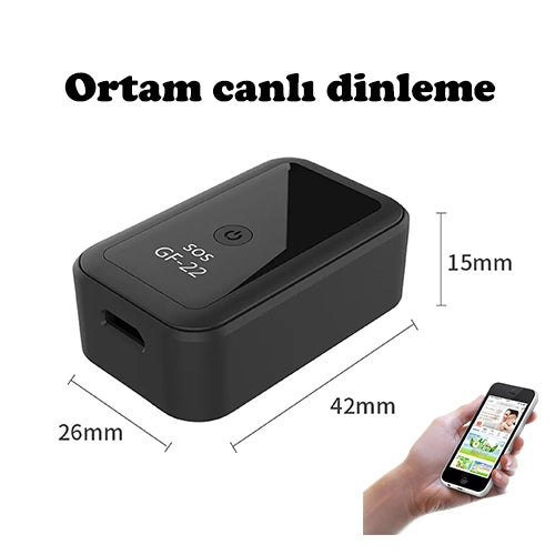 ALHOPLUS Gps Takip ve Ortam Dinleme Cihazı/ GF22