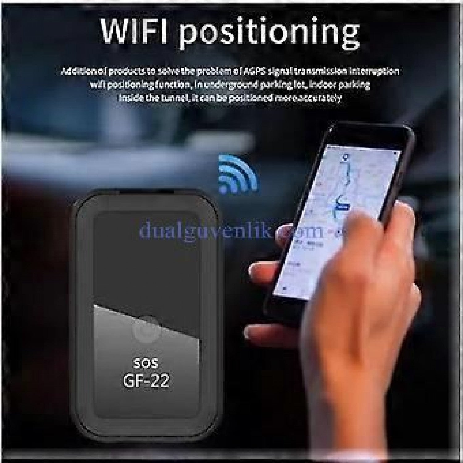 ALHOPLUS Gps Takip ve Ortam Dinleme Cihazı/ GF22